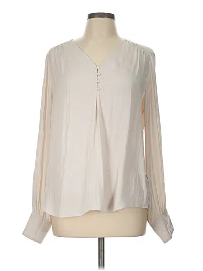 Pre-owned Maison D' Amelie Long Sleeve Blouse In Ivory