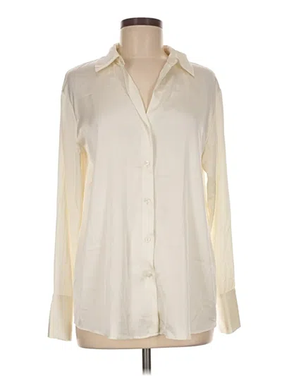 Pre-owned Maison D' Amelie Long Sleeve Blouse In Ivory