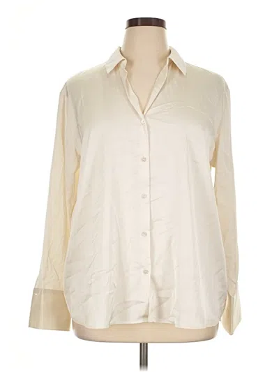 Pre-owned Maison D' Amelie Long Sleeve Blouse In Ivory