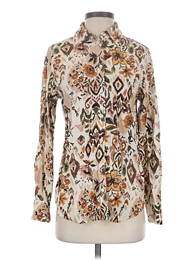 Pre-owned Maison D' Amelie Long Sleeve Blouse In Ivory