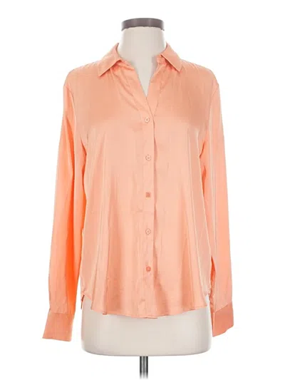 Pre-owned Maison D' Amelie Long Sleeve Blouse In Orange