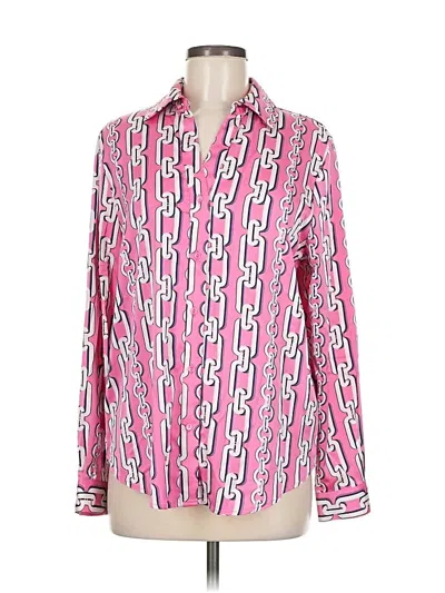Pre-owned Maison D' Amelie Long Sleeve Blouse In Pink