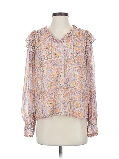 Pre-owned Maison D' Amelie Long Sleeve Blouse In Pink