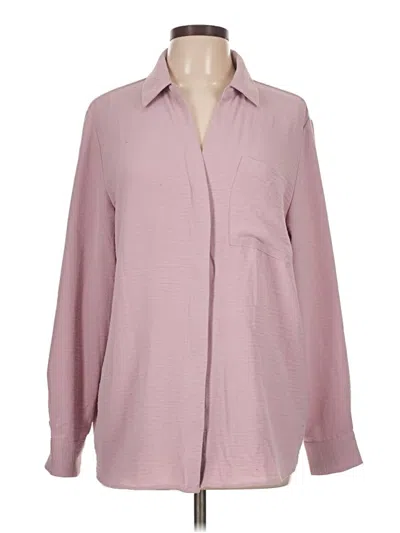 Pre-owned Maison D' Amelie Long Sleeve Blouse In Pink