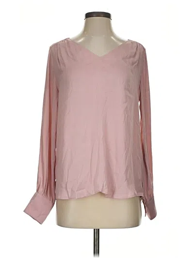 Pre-owned Maison D' Amelie Long Sleeve Blouse In Pink