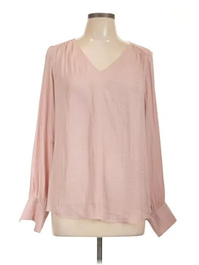 Pre-owned Maison D' Amelie Long Sleeve Blouse In Pink