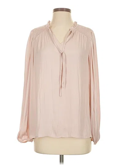 Pre-owned Maison D' Amelie Long Sleeve Blouse In Pink