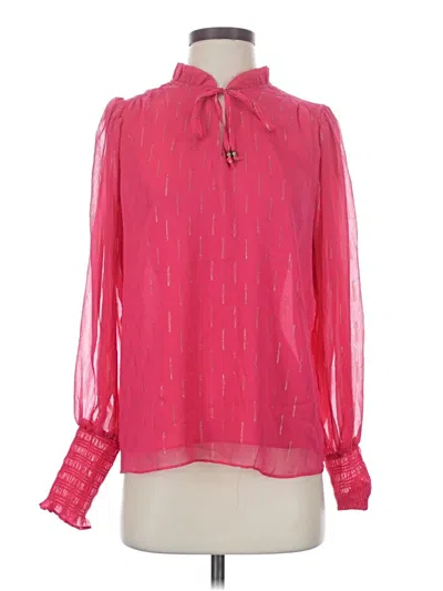 Pre-owned Maison D' Amelie Long Sleeve Blouse In Pink