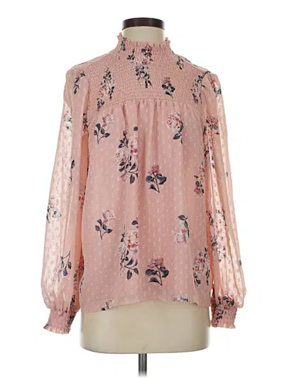 Maison D' Amelie Long Sleeve Blouse In Pink