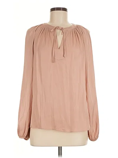 Pre-owned Maison D' Amelie Long Sleeve Blouse In Pink
