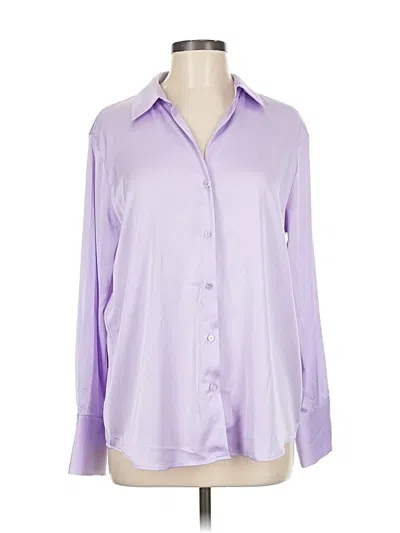 Pre-owned Maison D' Amelie Long Sleeve Blouse In Purple