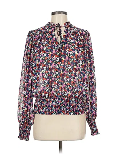 Pre-owned Maison D' Amelie Long Sleeve Blouse In Purple