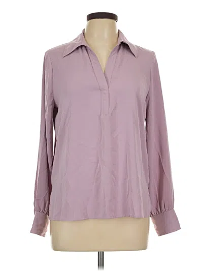 Pre-owned Maison D' Amelie Long Sleeve Blouse In Purple