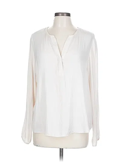 Pre-owned Maison D' Amelie Long Sleeve Blouse In White