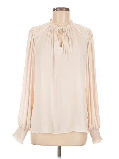 Pre-owned Maison D' Amelie Long Sleeve Blouse In White