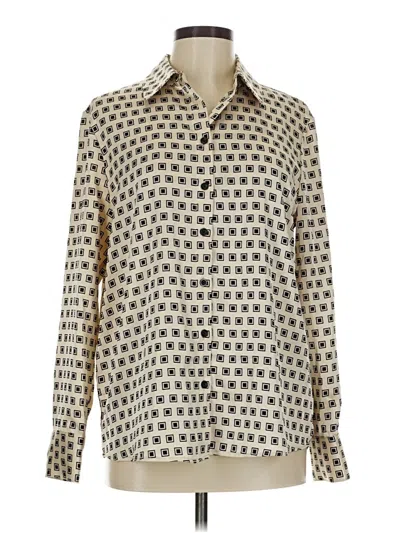 Pre-owned Maison D' Amelie Long Sleeve Blouse In White