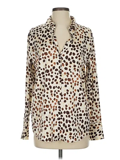 Pre-owned Maison D' Amelie Long Sleeve Blouse In White