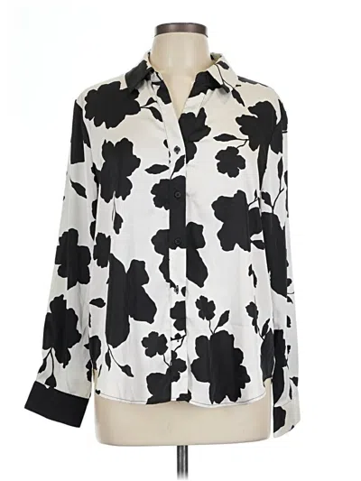 Pre-owned Maison D' Amelie Long Sleeve Blouse In White