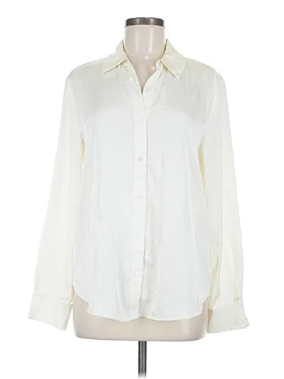 Pre-owned Maison D' Amelie Long Sleeve Blouse In White