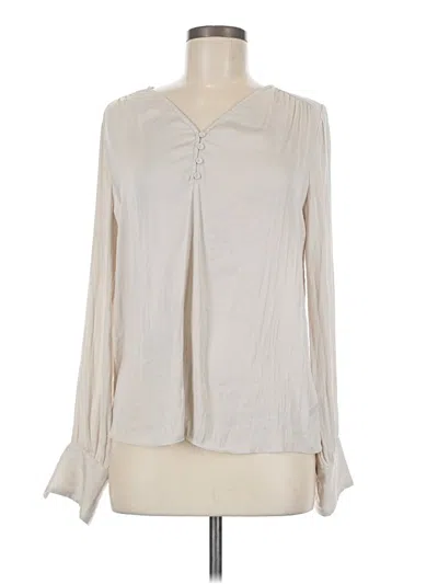 Pre-owned Maison D' Amelie Long Sleeve Blouse In White