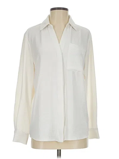 Pre-owned Maison D' Amelie Long Sleeve Blouse In White
