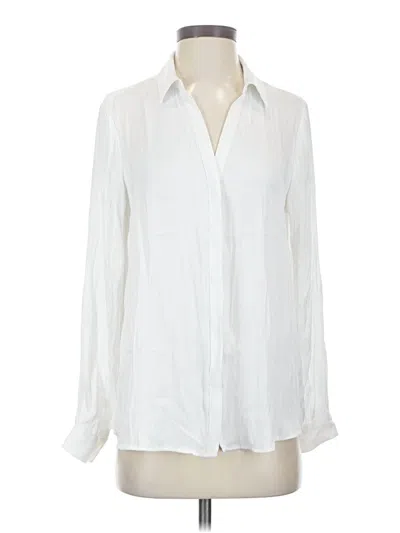 Pre-owned Maison D' Amelie Long Sleeve Blouse In White