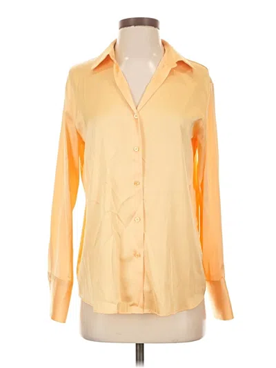 Pre-owned Maison D' Amelie Long Sleeve Blouse In Yellow