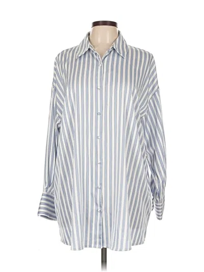 Pre-owned Maison D' Amelie Long Sleeve Button Down Shirt In Blue
