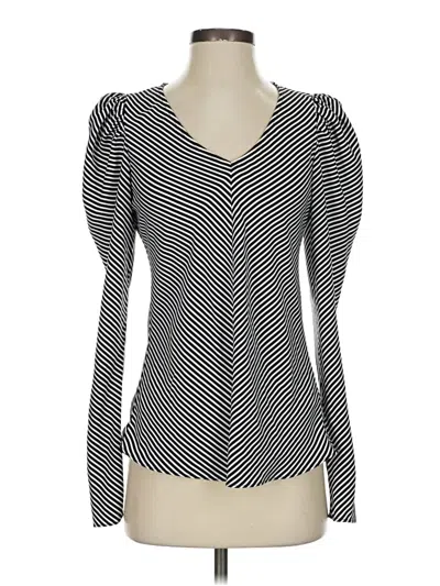 Pre-owned Maison D' Amelie Long Sleeve Top Gray Sweetheart Neckline Tops