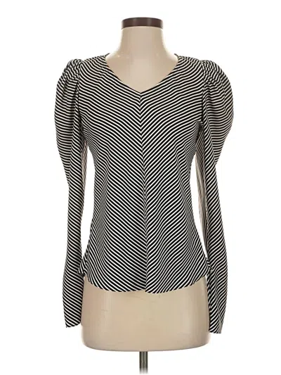 Pre-owned Maison D' Amelie Long Sleeve Top Gray Sweetheart Neckline Tops