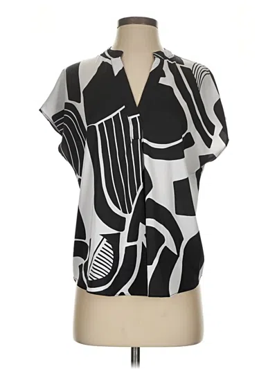 Pre-owned Maison D' Amelie Short Sleeve Blouse In Black