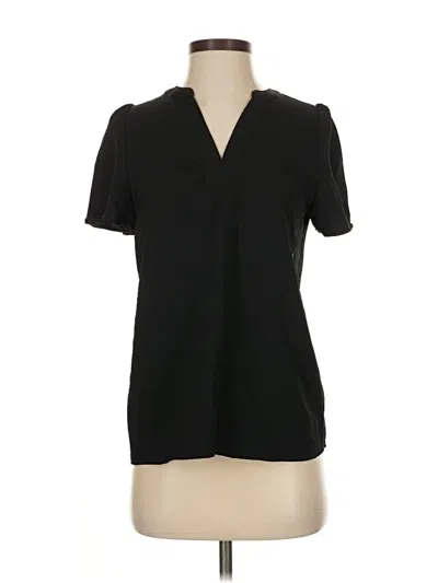Pre-owned Maison D' Amelie Short Sleeve Blouse In Black