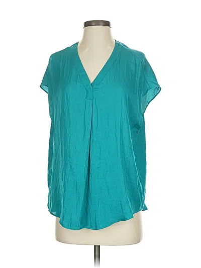 Pre-owned Maison D' Amelie Short Sleeve Blouse In Blue