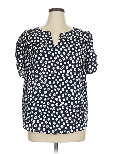 Pre-owned Maison D' Amelie Short Sleeve Blouse In Blue