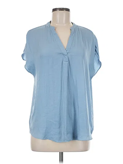 Pre-owned Maison D' Amelie Short Sleeve Blouse In Blue