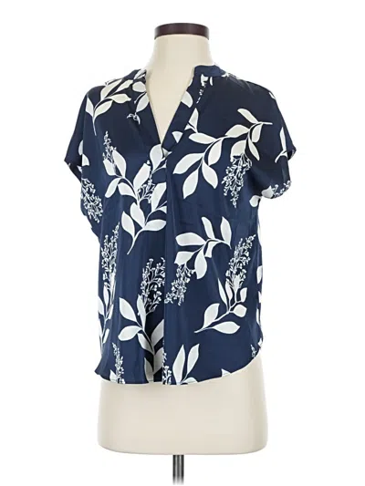 Pre-owned Maison D' Amelie Short Sleeve Blouse In Blue