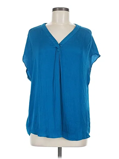 Pre-owned Maison D' Amelie Short Sleeve Blouse In Blue