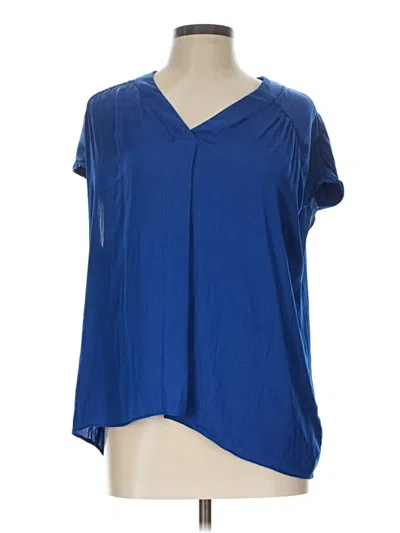 Pre-owned Maison D' Amelie Short Sleeve Blouse In Blue