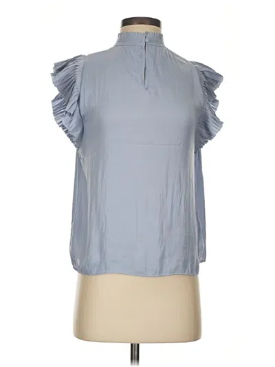 Pre-owned Maison D' Amelie Short Sleeve Blouse In Blue