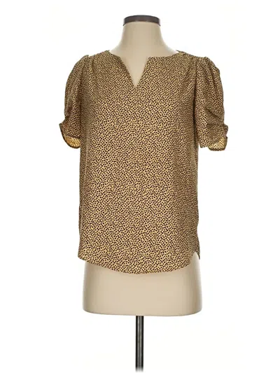 Pre-owned Maison D' Amelie Short Sleeve Blouse In Gold