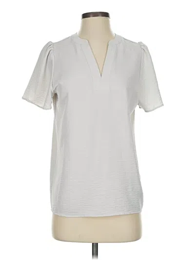 Pre-owned Maison D' Amelie Short Sleeve Blouse In Gray