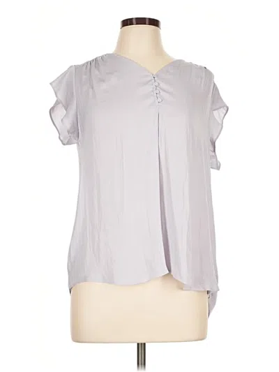 Pre-owned Maison D' Amelie Short Sleeve Blouse In Gray