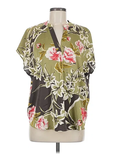 Pre-owned Maison D' Amelie Short Sleeve Blouse In Green