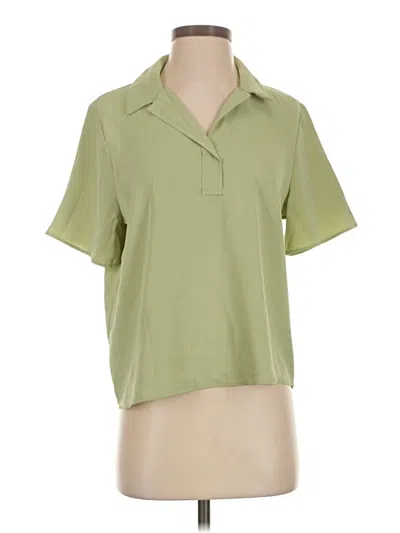 Pre-owned Maison D' Amelie Short Sleeve Blouse In Green