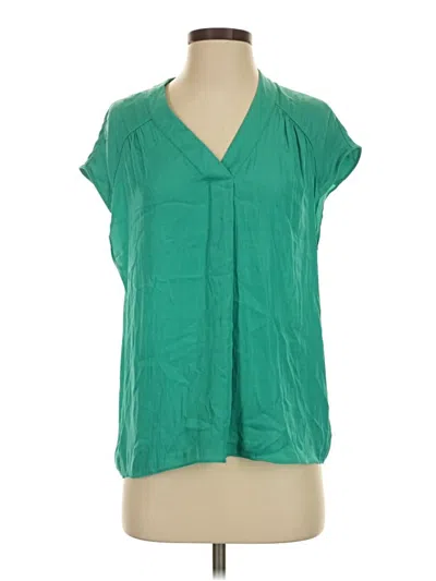 Pre-owned Maison D' Amelie Short Sleeve Blouse In Green