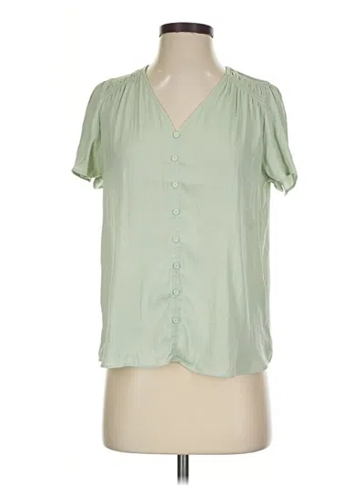 Pre-owned Maison D' Amelie Short Sleeve Blouse In Green