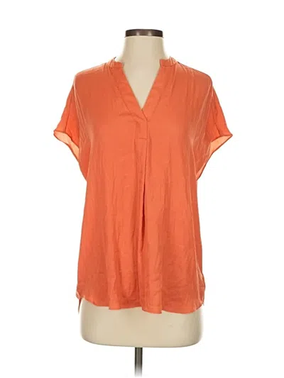 Pre-owned Maison D' Amelie Short Sleeve Blouse In Orange