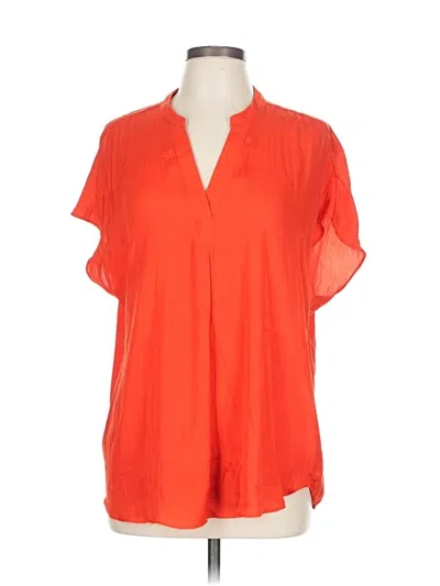 Pre-owned Maison D' Amelie Short Sleeve Blouse In Orange