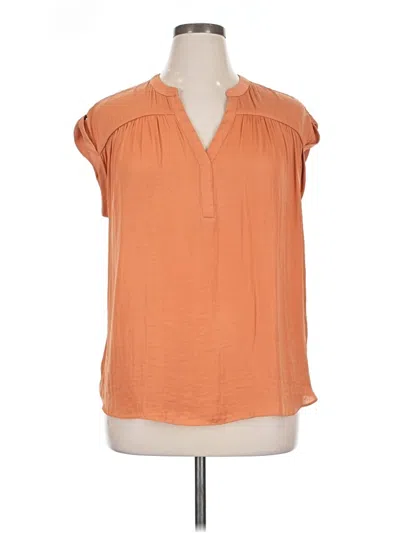 Pre-owned Maison D' Amelie Short Sleeve Blouse In Orange