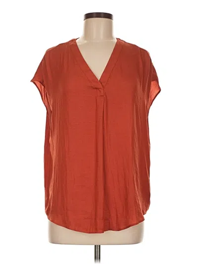 Pre-owned Maison D' Amelie Short Sleeve Blouse In Orange